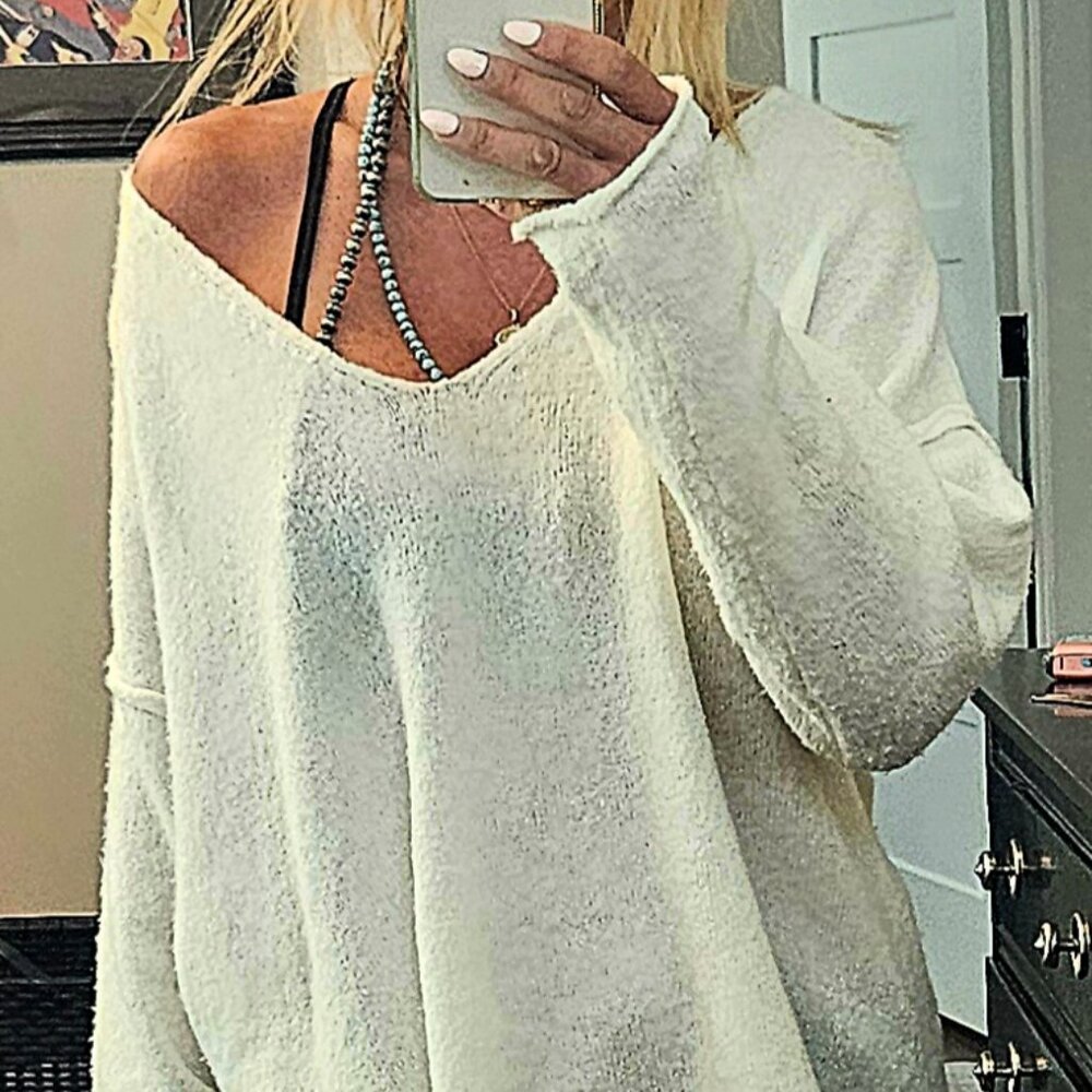 PINCH Womens Sweater-White, size S oversized